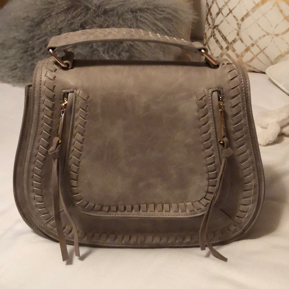 Trendy crossbody bag taupe